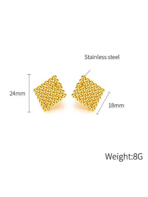Open Sky Titanium Steel Geometric Minimalist Stud Earring 3
