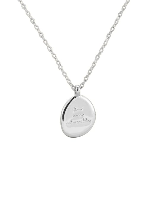 Platinum 925 Sterling Silver Rhinestone Water Drop Minimalist Necklace