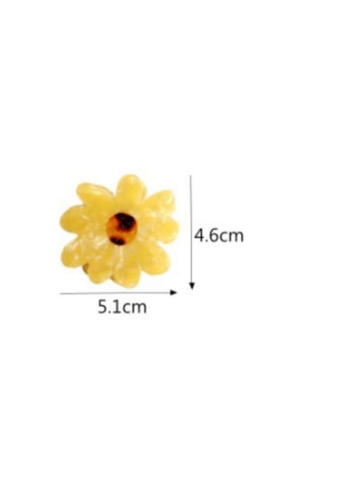 Chimera Cellulose Acetate Cute Flower Alloy Jaw Hair Claw 1