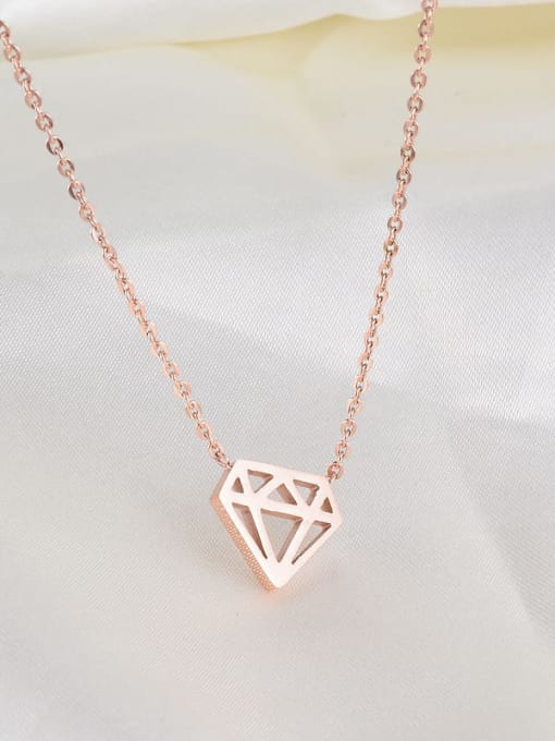 A TEEM Titanium Hollow Triangle Necklace 0