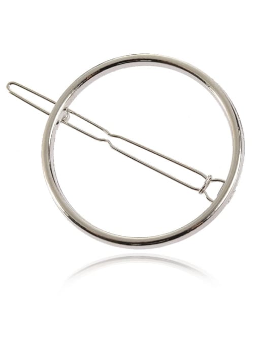 Large, Platinum Alloy  Minimalist Geometric Hair Pin