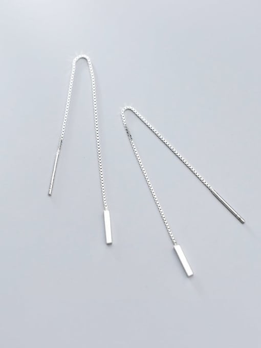 Rosh 925 Sterling Silver Tassel Minimalist Threader Earring 0