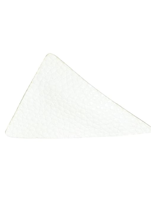 7 apricot white triangle Alloy Leather Cute Geometric  Multi Color Hair Barrette