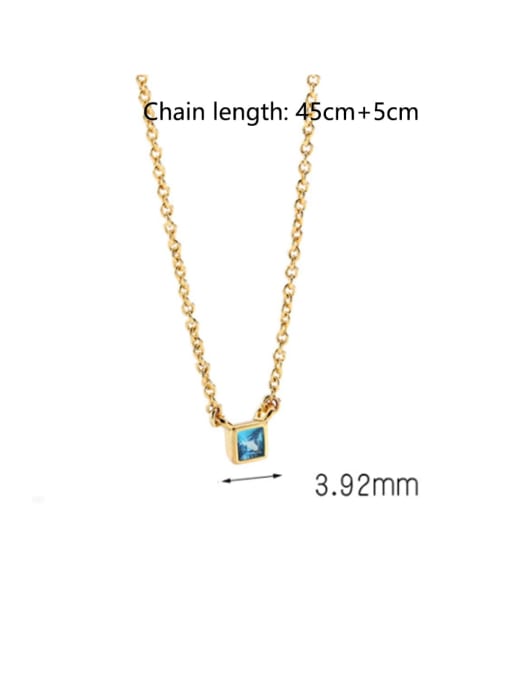 CHARME Brass Rhinestone Geometric Minimalist Necklace 3