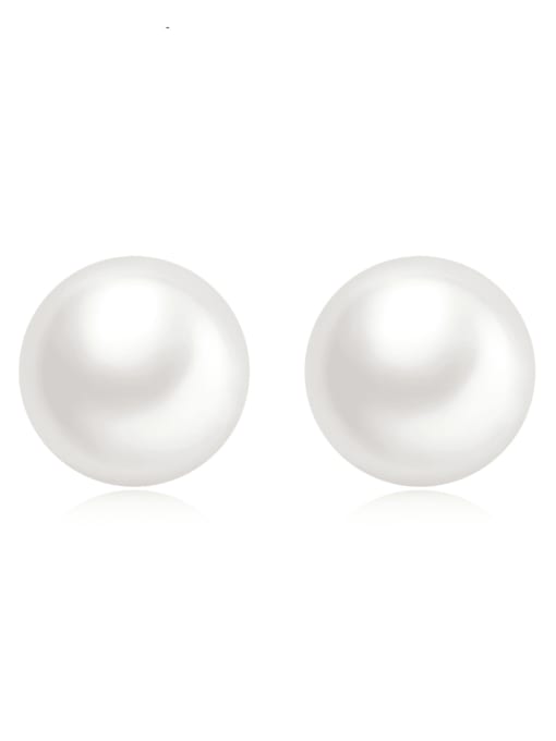 CCUI 925 Sterling Silver Freshwater Pearl Round Minimalist Stud Earring 0