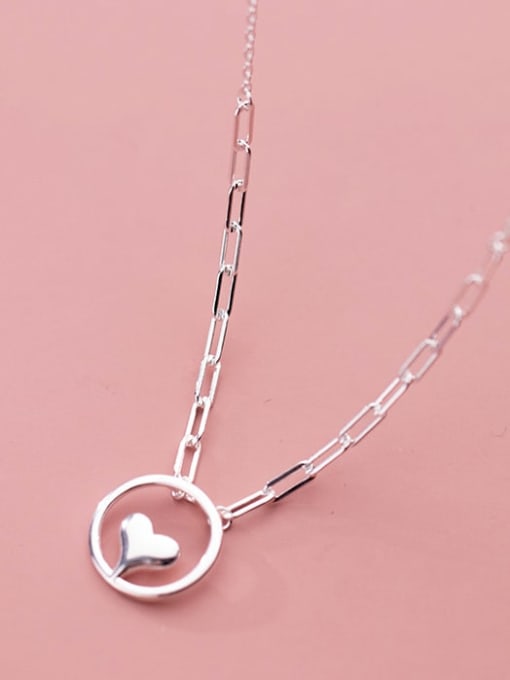 Rosh 925 Sterling Silver Heart Minimalist Necklace 2