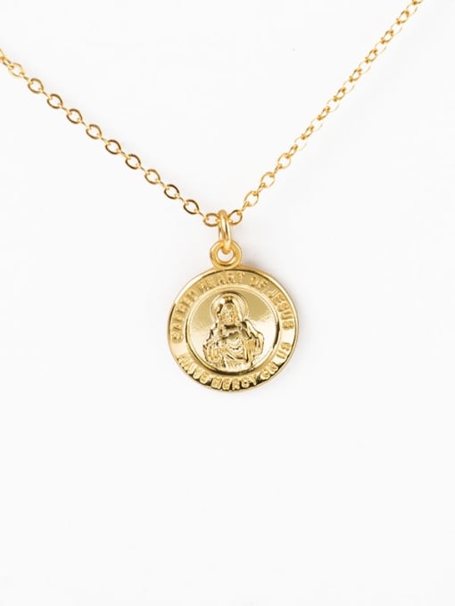 C 18K Gold 925 Sterling Silver Geometric Minimalist Necklace