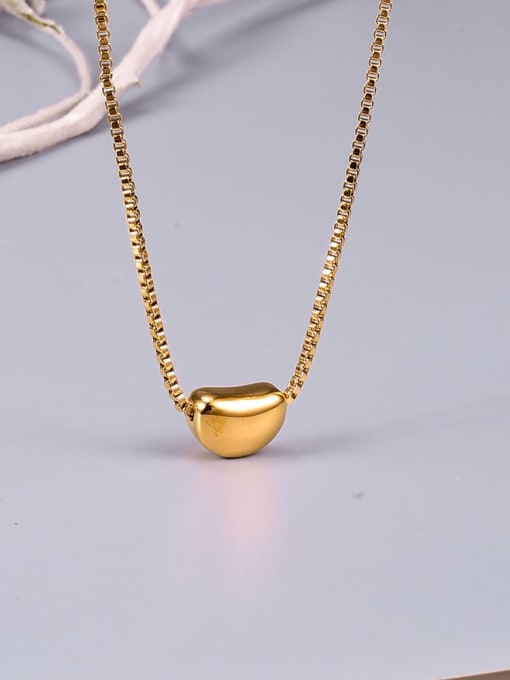 A TEEM Titanium smooth Heart Minimalist pendant Necklace 0