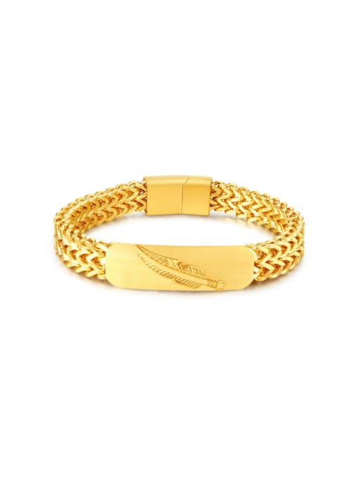 GS1481  gold Stainless steel Geometric Hip Hop Bracelet