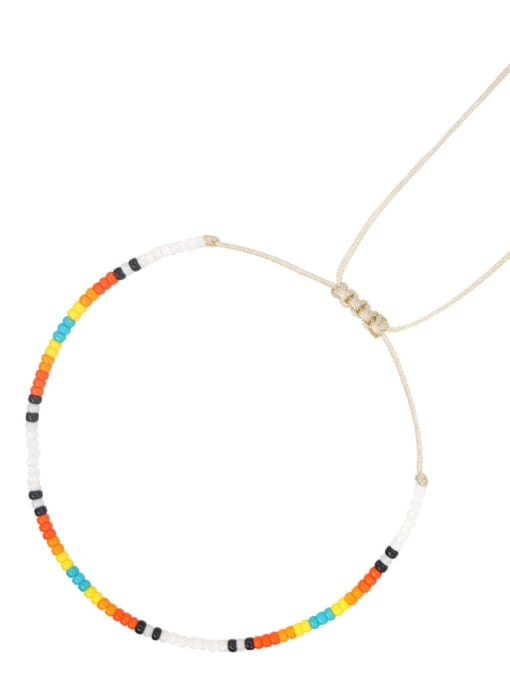 MI B210099B Miyuki Millet Bead Multi Color Irregular Bohemia Adjustable Bracelet