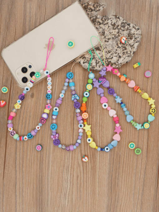 MMBEADS Multi Color Polymer Clay Smiley Bohemia Mobile Phone Accessories 3