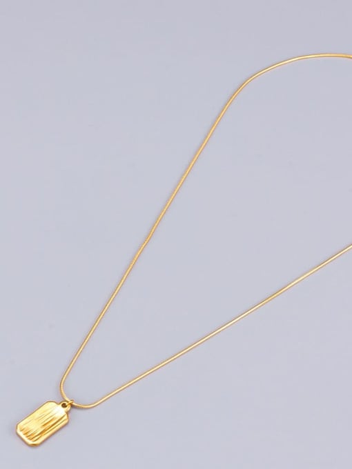 A TEEM Titanium Smooth Geometric Minimalist Pendant Necklace 4