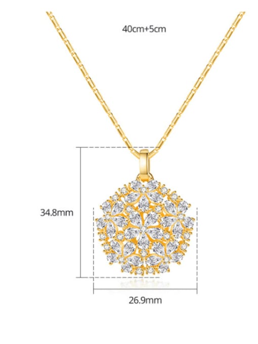 BLING SU Copper inlaid AAA zircon gold necklace 4