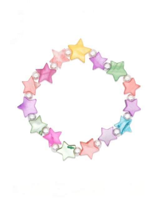 Roxi Imitation Pearl Multi Color Shell Pentagram Bohemia Bracelet 0