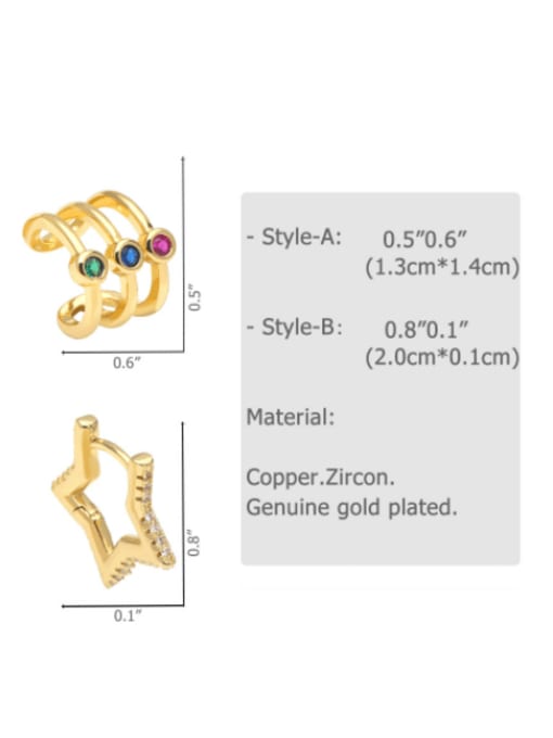 CC Brass Cubic Zirconia Geometric Vintage Huggie Earring 4