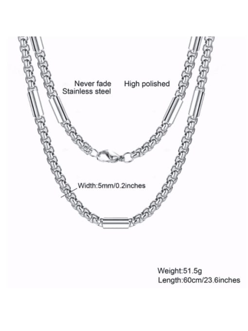 CONG Titanium Steel Irregular Minimalist Multi Strand Necklace 3