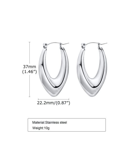 EH-290G Stainless steel Geometric Minimalist Huggie Earring