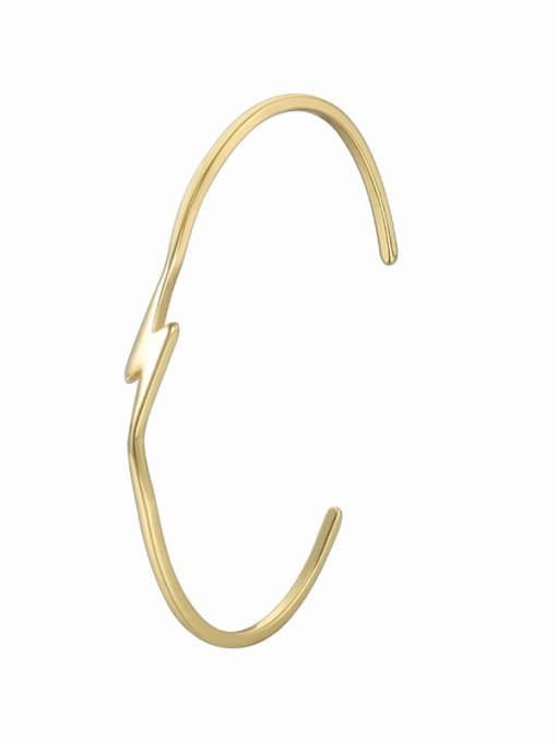 Gold lightning Bracelet Brass Irregular Minimalist Cuff Bangle