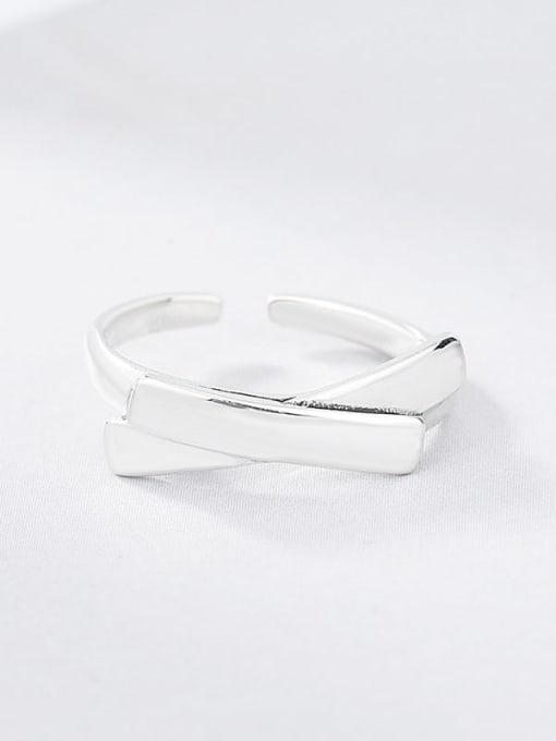Smooth ring 925 Sterling Silver Geometric Vintage Band Ring