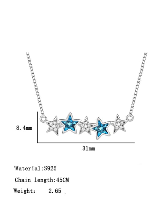 BC-Swarovski Elements 925 Sterling Silver Austrian Crystal Star Classic Necklace 3
