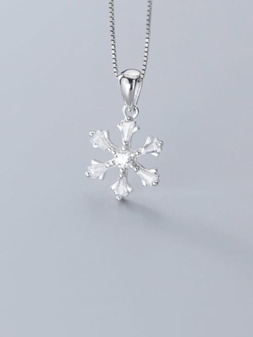Rosh 925 Sterling Silver Snowflake Diamond Pendant  (no chain) 3