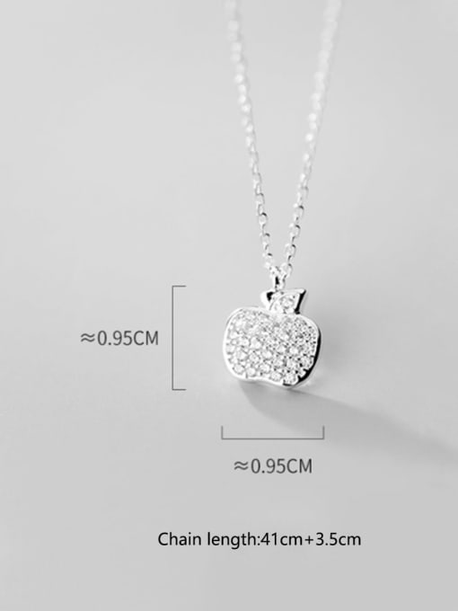 Rosh 925 Sterling Silver With Platinum Plated Cute Friut Apple Necklaces 3