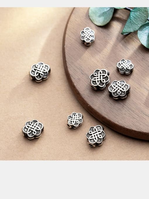 FAN 925 Sterling Silver With Flower shape Separate Beads Handmade DIY Jewelry Accessories 2
