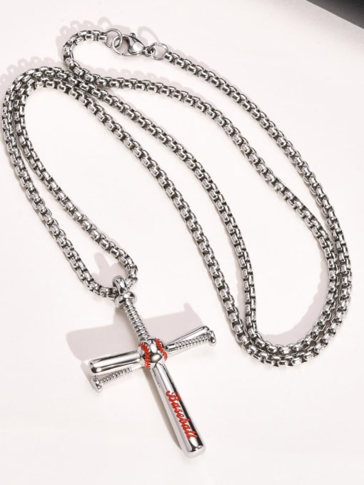Steel pendant with chain Stainless steel Cross Hip Hop Regligious Necklace