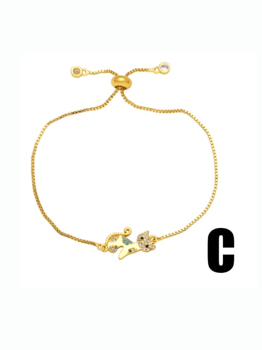 CC Brass Cubic Zirconia Butterfly Hip Hop Link Bracelet 3