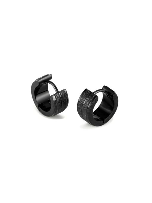 GE902 steel earrings Stainless steel Geometric Hip Hop Huggie Earring