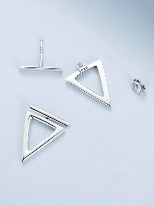 Jare 925 Sterling Silver Triangle Minimalist Stud Earring 2