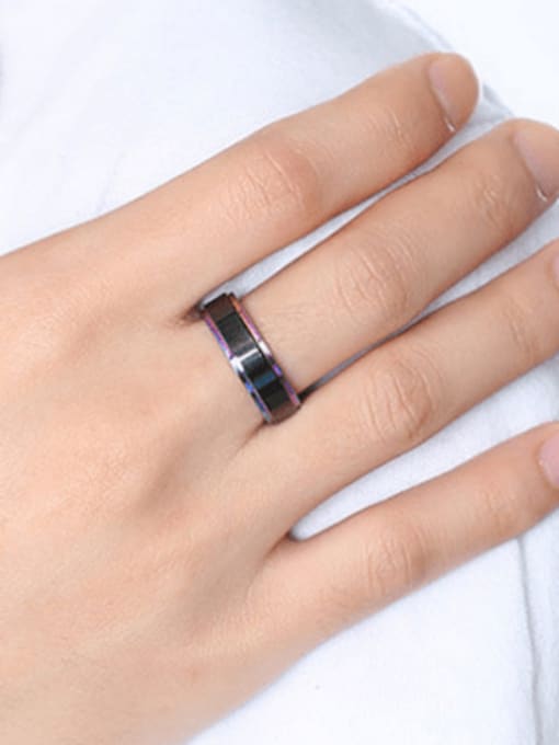 CONG Titanium Steel Geometric Minimalist Band Ring 1