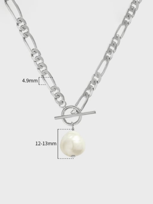 DAKA 925 Sterling Silver Hollow Geometric  Chain Minimalist Necklace 4