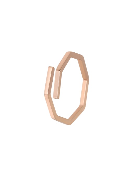 MIYA Titanium Steel Geometric Minimalist Band Ring 0