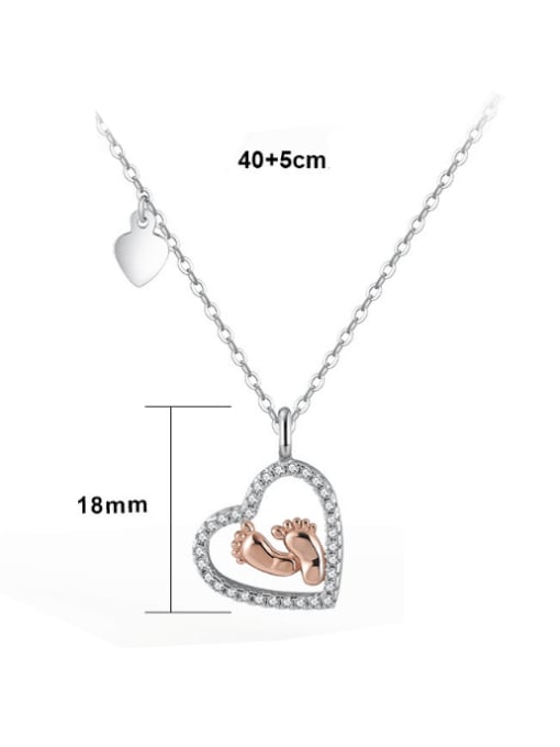 RINNTIN 925 Sterling Silver Heart Minimalist Necklace 3