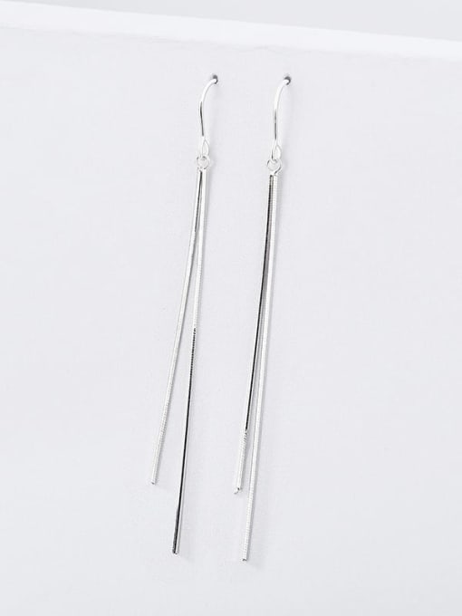 XBOX 925 Sterling Silver Tassel Minimalist Threader Earring 0