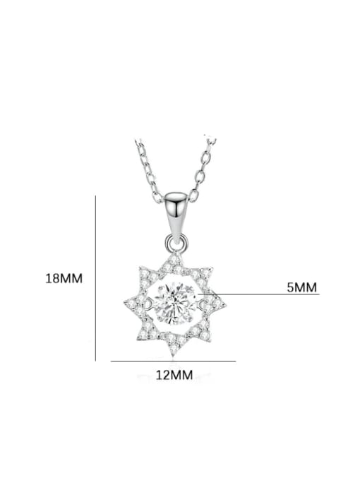 BC-Swarovski Elements 925 Sterling Silver Moissanite Eight- Pointed Star Dainty Necklace 3