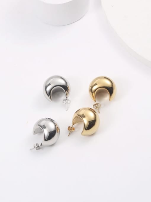 GROSE Titanium Steel Geometric Minimalist Stud Earring 3