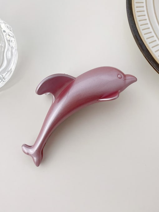 Taro purple 11cm Alloy Resin Minimalist Dolphin  Jaw Hair Claw