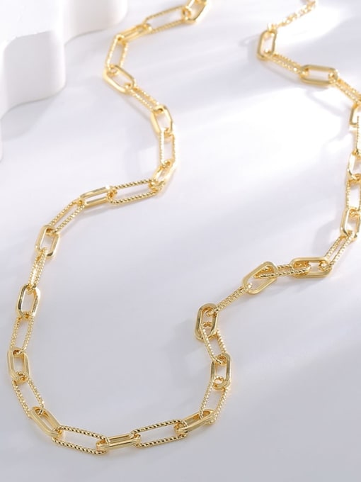 CHARME Brass Geometric Chain Minimalist Necklace 1