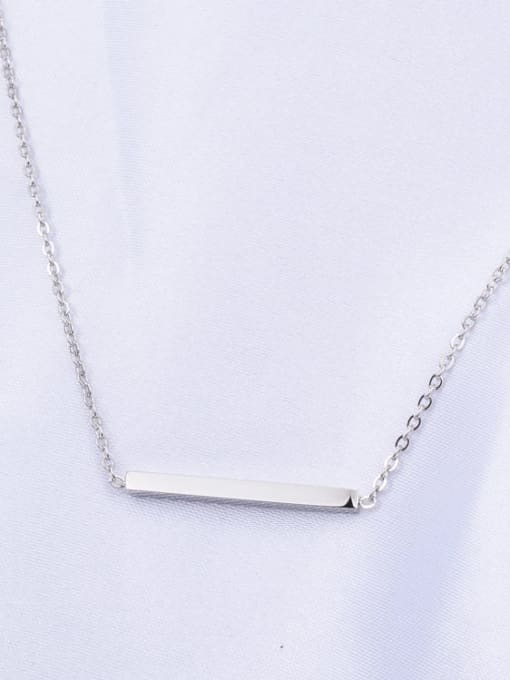 A TEEM Titanium Smooth Geometric Minimalist Choker Necklace 1