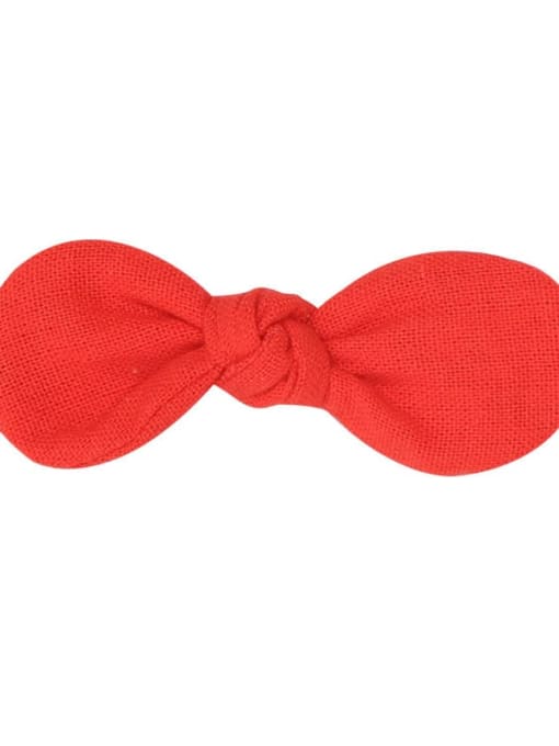 9 cherry red hairpin Alloy Fabric Minimalist Bowknot  Multi Color Hair Barrette