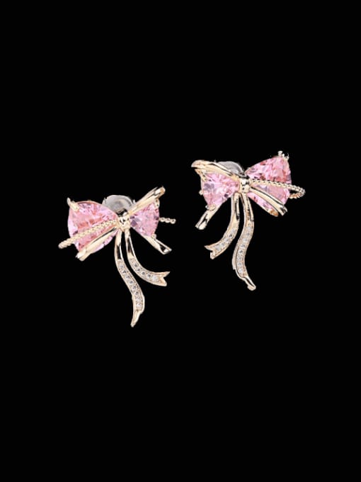 Luxu Brass Cubic Zirconia Butterfly Trend Cluster Earring 3