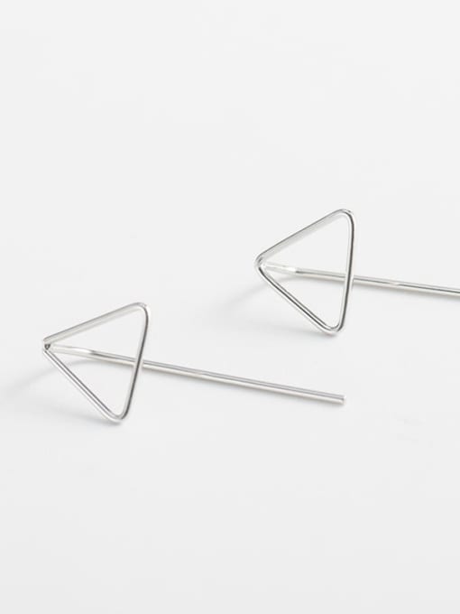 triangle 925 Sterling Silver Geometric Minimalist Drop Earring