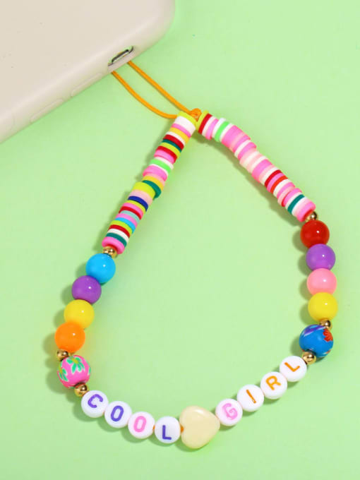 CC Multi Color Polymer Clay Letter Bohemia Mobile Phone Accessories 2
