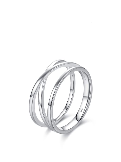 S925 Sterling Silver 925 Sterling Silver Geometric Minimalist Stackable Ring