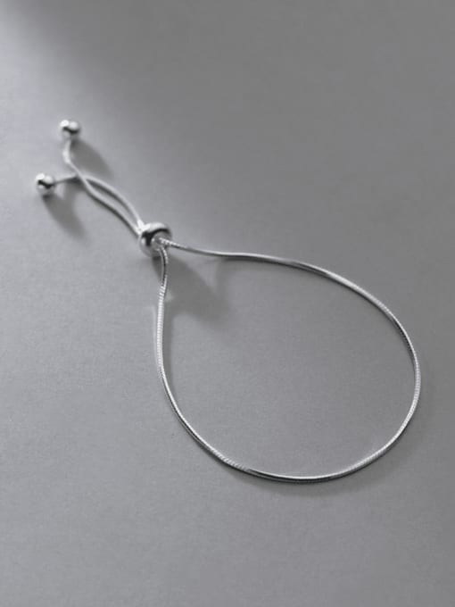 Rosh 925 Sterling Silver Tassel Minimalist Adjustable Bracelet