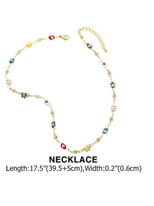 CC Brass Cubic Zirconia Minimalist Elephant Bracelet and Necklace Set 2