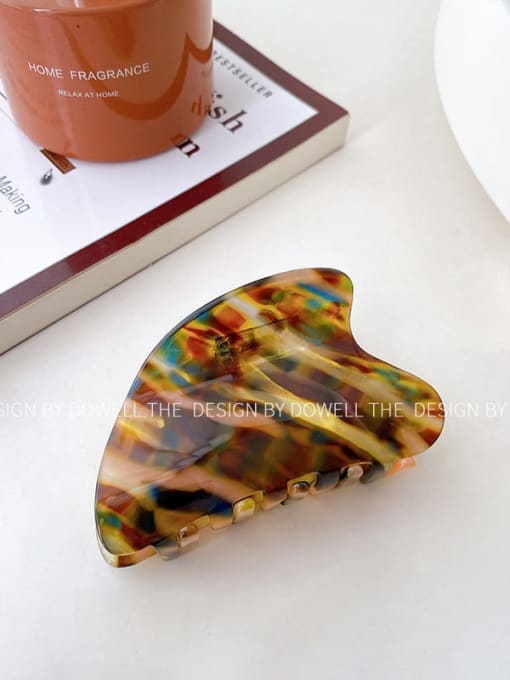 Vintage Yellow 8.8cm Cellulose Acetate Trend Geometric Alloy Multi Color Jaw Hair Claw