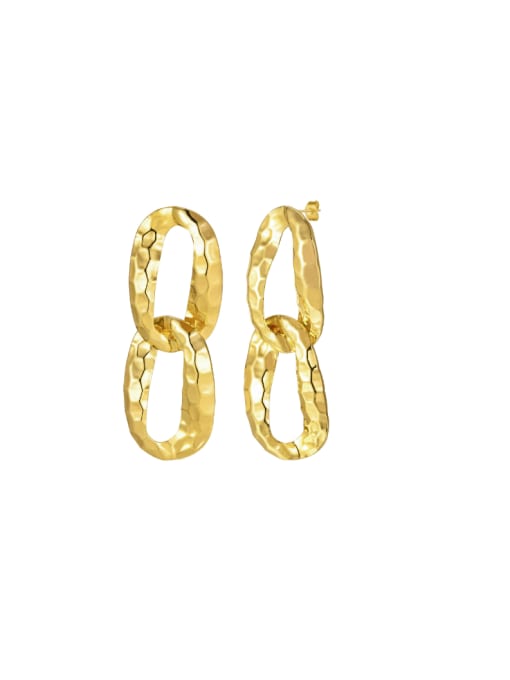 CONG Brass Geometric Vintage Drop Earring 0